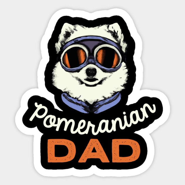 Pomeranian Dad Vintage Dog Owner Retro Dog Father Sticker by BetterManufaktur